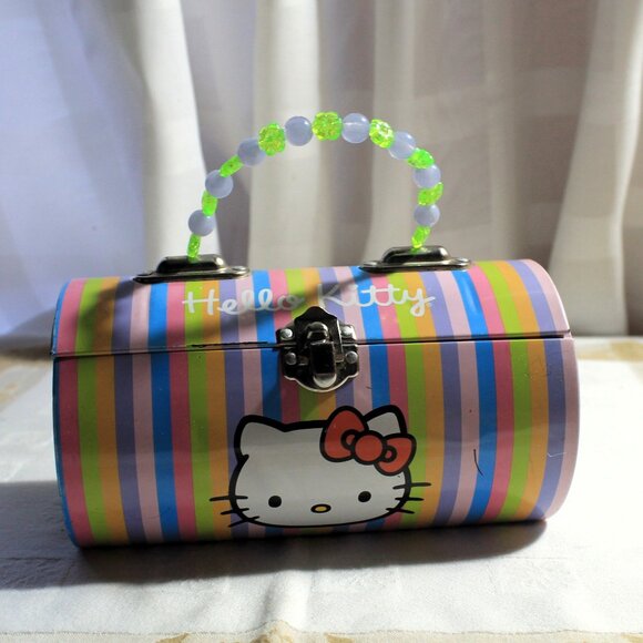 Hello Kitty Metal Cylinder Purse - Picture 1 of 9